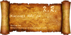 Kuczogi Róza névjegykártya